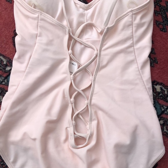 Lace Up Back Full Piece Swinsuit - Picture 4 of 8